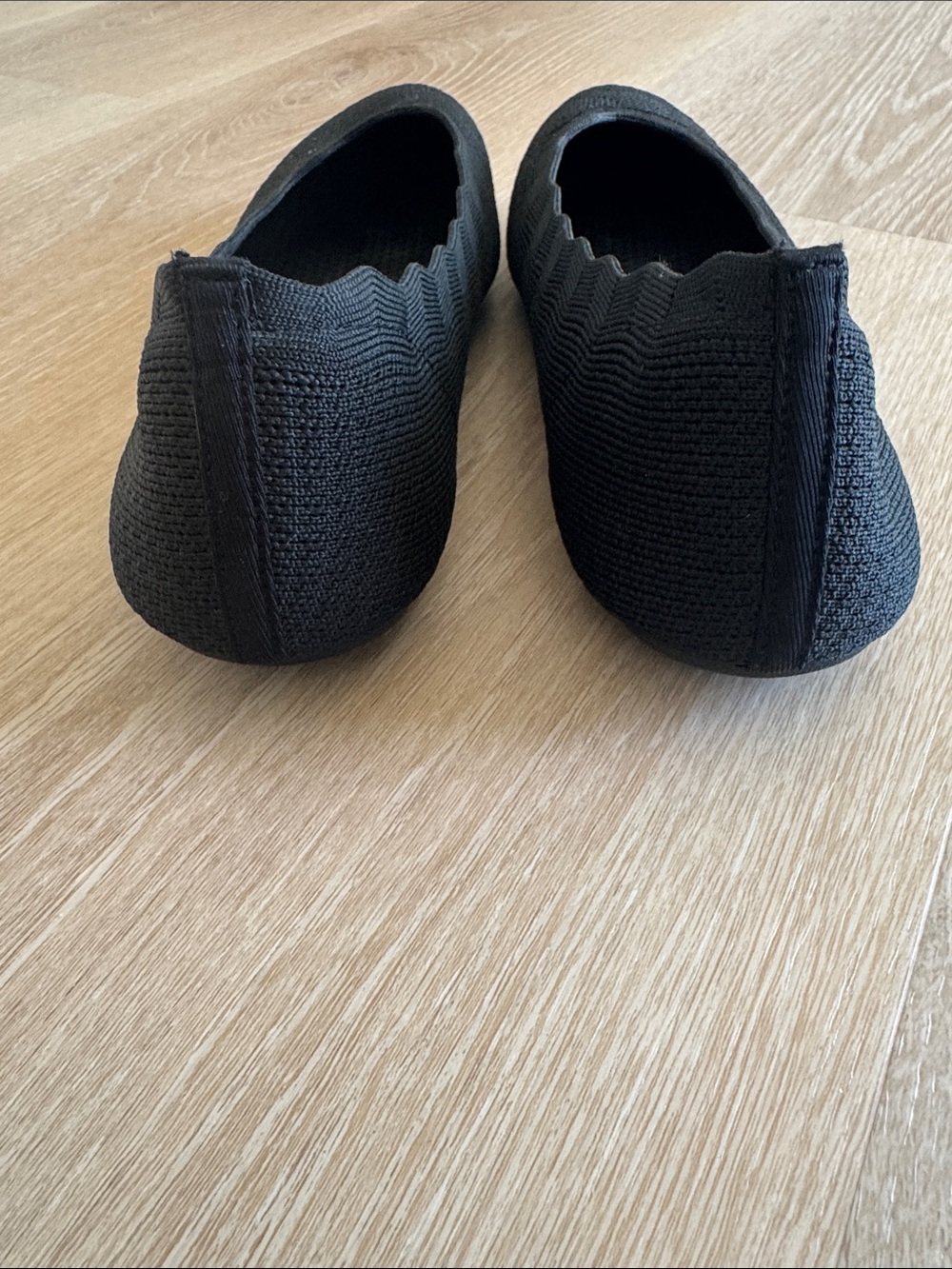 Skechers Women's Black Knit Slip-On Ballet Flats - Picture 3 of 5
